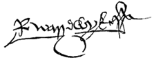 Signature of Richard Neville, Earl of Warwick, 'The King-Maker' (1428-1471)