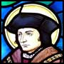 Thomas More Stained Glass Window at St John the Baptist Church, Felixstowe, Suffolk