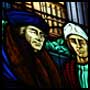 Thomas More Stained Glass Window at St John's College Chapel, University of Sydney