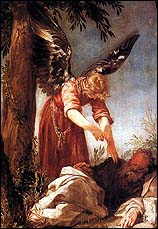 Juan Antonio Escalante.  An Angel Awakens the Prophet Elijah, 1667.