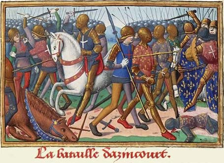 Battle of Agincourt. French MS.