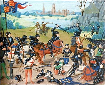 The Battle of Agincourt, from the St. Albans Chronicle