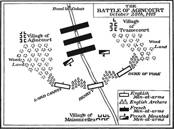 Map: The Battle of Agincourt, 1415