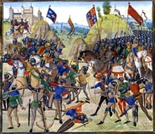 Edward III gives battle at Crecy.