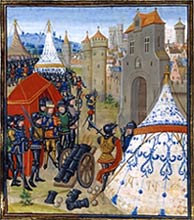 Edward III besieging Reims, from the Froissart Chronicles