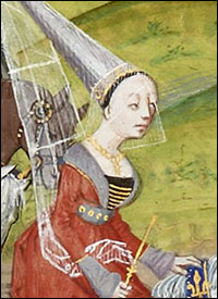 Isabella of France from a near-contemporary Medieval MS illumination