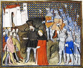 Henry of Lancaster leading Richard II into London