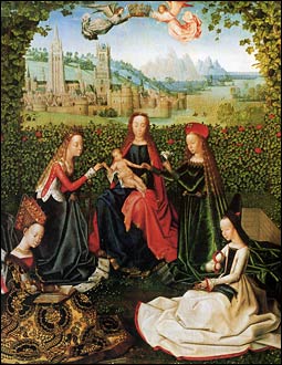 Virgin among Virgins in the Rose Garden, c1480