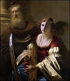 Homer and his Muse by Christoph Paudiss, c1660