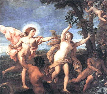 Carlo Maratti. Apollo Chasing Daphne, detail. 1681.