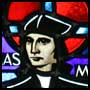 Thomas More Stained Glass Window at St. Thomas Aquinas Center, ND