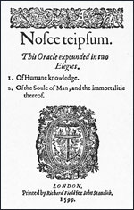 Title-page of Sir John Davies' 'Nosce Teipsum'