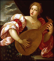 Parrasio Micheli, Young Woman with a Lute, c1570.